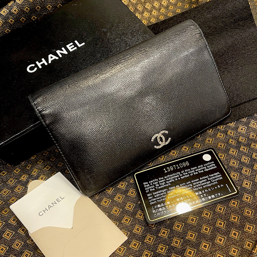 CHANEL Caviar Leather Wallet • Large